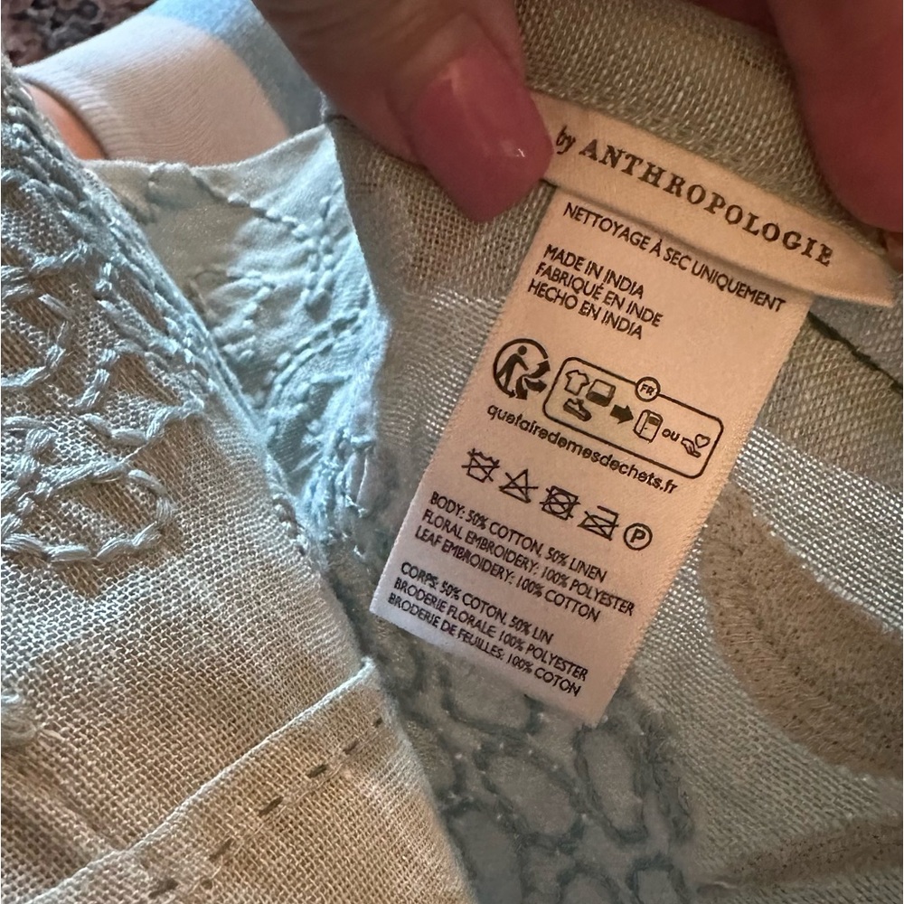 Anthropologie Manette Embroidered Curtain Panel - Picture 7 of 8
